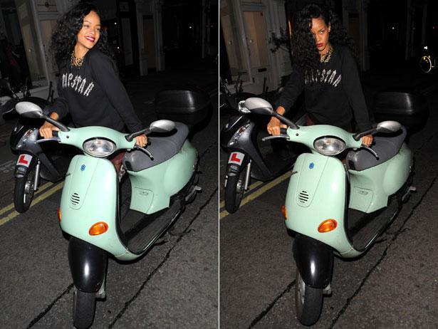 Rihanna en su Vespa vende Mint, el color de moda