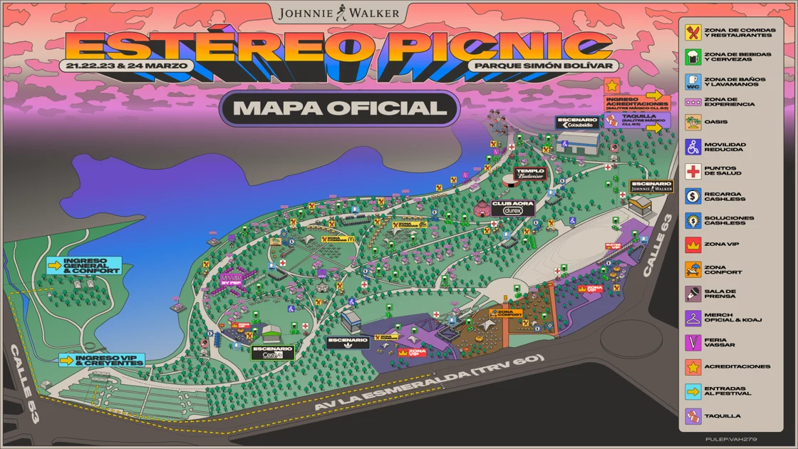 Horarios y Mapa del Festival Estéreo Picnic 2024 Un Mundo Distinto en