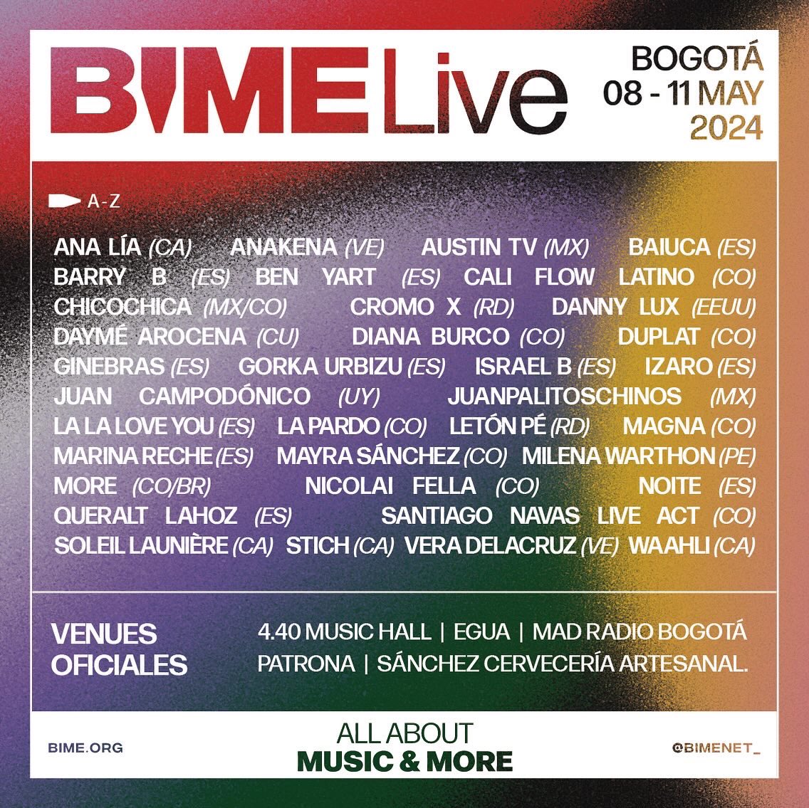 LINE UP BIME 2024